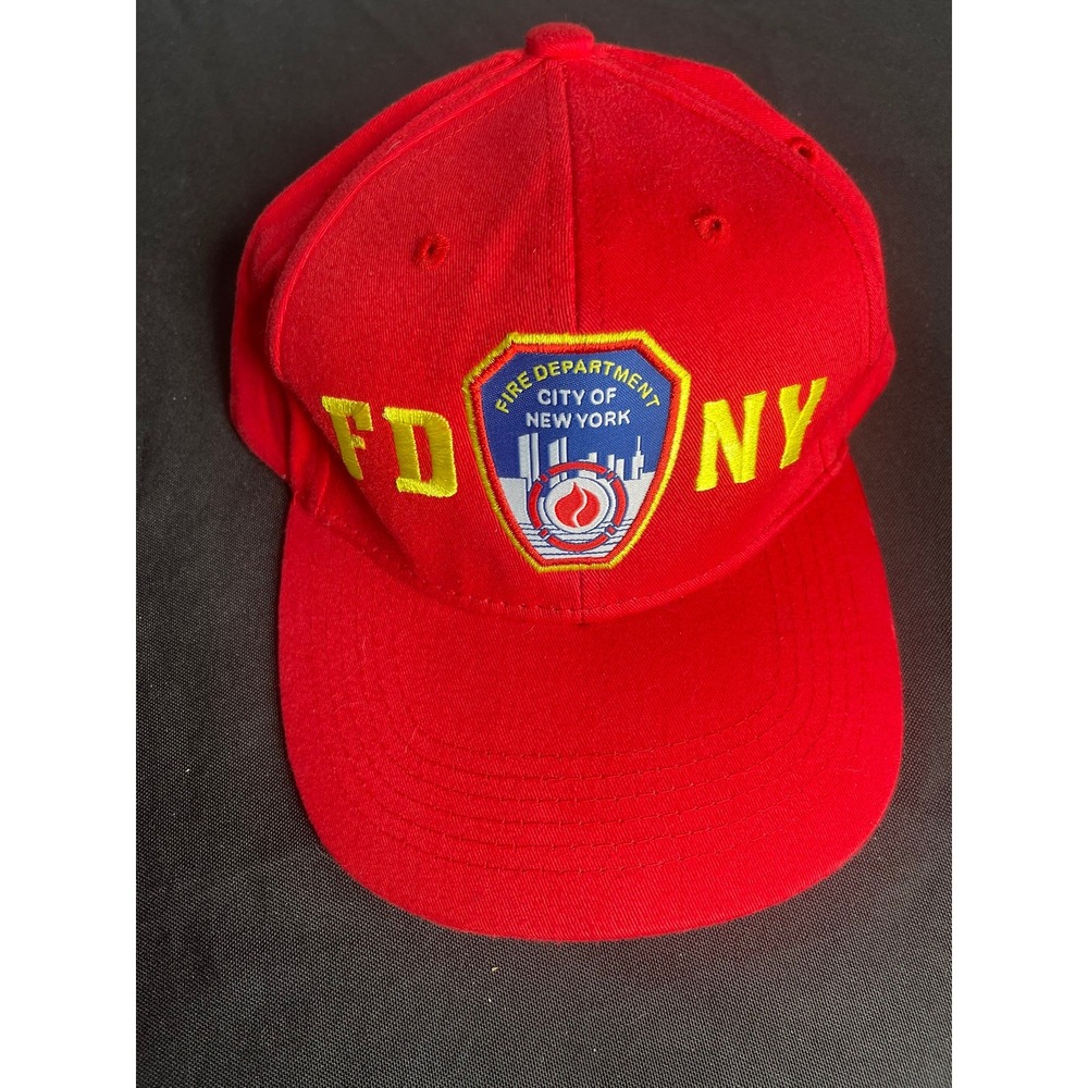 FDNY Fire Department of New York City Red Baseball Cap Hat New York Bravest OSFA